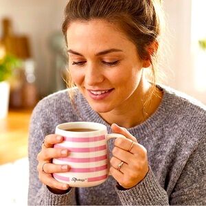 Sipology BFF Cotton Candy Ribbon Striped Mug New In Box